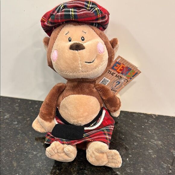 Ganz EEKS! The Monkey Scottish with kilt & Tam. Size 13” with tags - Picture 1 of 11